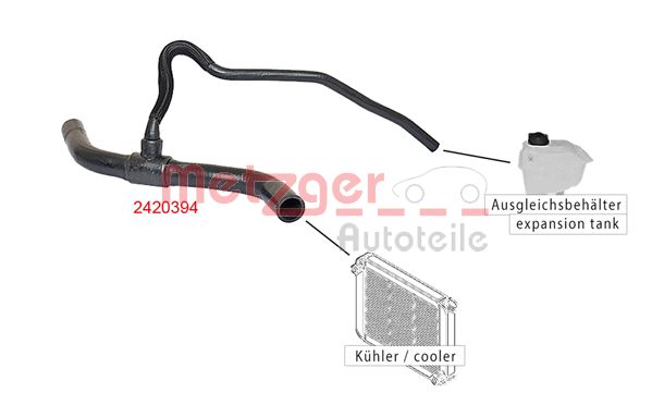 METZGER 2420394 Kühlerschlauch